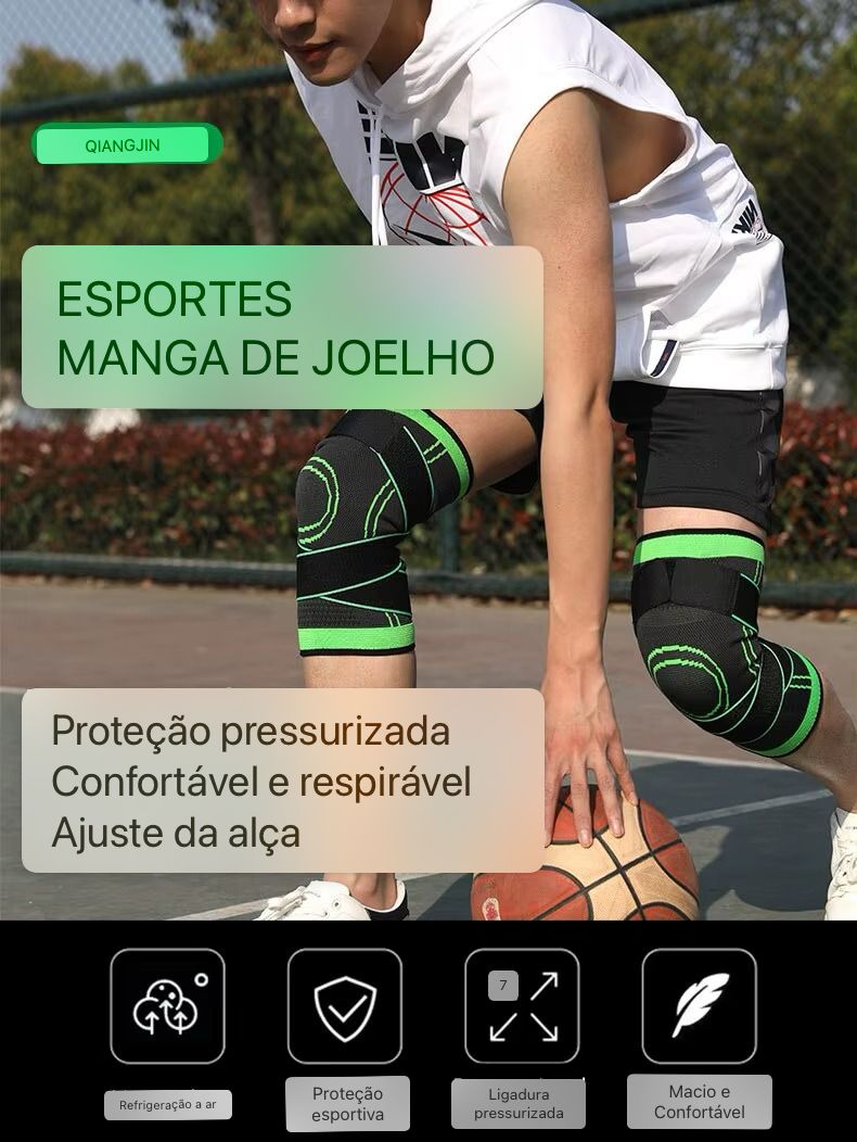 Joelheira de Compressão – Alivia Dor / Suporte para Seus Movimentos!